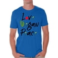thumbnail image 1 of Awkward Styles Love Vegan Peace T-Shirts for Men Vegetarian Mens T Shirts Clothes for Men Original Men's Shirts Vegan Men's Fashion Vegetarian Gifts Vegan Friendly Clothing Collection Hey Vegetarians, 1 of 4
