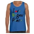thumbnail image 1 of Awkward Styles Love Vegan Peace Tank Top for Men Men's Shirts Vegetarian Tank Top for Men Vegan Friendly Tshirts Vegetarian Gifts Vegan Men's Fashion Vegan Friendly Clothing Collection Hey Vegetarians, 1 of 4