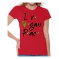 thumbnail image 1 of Awkward Styles Love Vegan Peace Womens T-Shirt Lovely Vegetarian Tshirt Vegan Friendly Shirts for Ladies Vegan T Shirts Vegan Clothes for Women Vegan Organic Shirts for Her Gifts for Vegetarians, 1 of 4