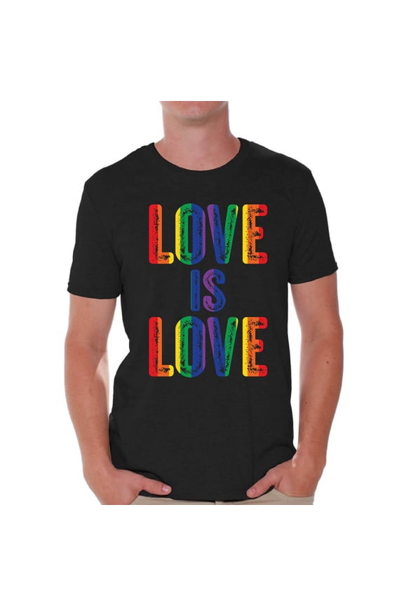 Love is Love Shirt for Men LGBTQ Shirts Gay Pride Gifts for Him Mens Love Is Love Graphic Tshirt Tops Love Graphic Tshirt Tops