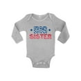 thumbnail image 1 of Awkward Styles Lovely Big Sister Baby Bodysuit Long Sleeve American Gifts for Baby Girls Bodysuit for Little One Cute Baby Clothing for Girls Big Sister One Piece Outfit Big Sister One Piece Top, 1 of 4