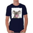thumbnail image 1 of Awkward Styles Lovely Koala Tshirt Koala with Pink Gum T Shirt Koala Clothes Animal T-Shirt for Men Funny Animal Gifts Koala T Shirt Cute Animal T Shirt Koala Shirt Gifts for Him Funny Men T Shirt, 1 of 4