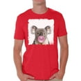 thumbnail image 1 of Awkward Styles Lovely Koala Tshirt Koala with Pink Gum T Shirt Koala Clothes Animal T-Shirt for Men Funny Animal Gifts Koala T Shirt Cute Animal T Shirt Koala Shirt Gifts for Him Funny Men T Shirt, 1 of 4