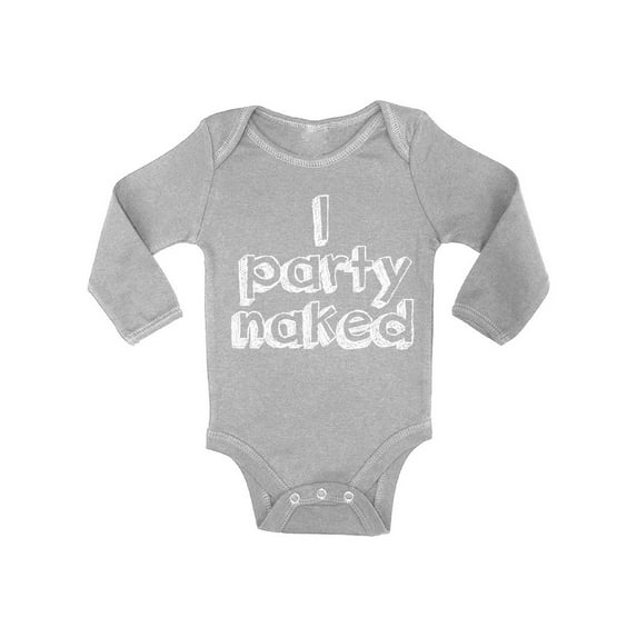 Awkward Styles Lovely Newborn Baby One Piece Party Naked Bodysuit Party One Piece I Party Naked One Piece Naked Long Sleeve Baby Bodysuit Newborn Baby Boy Clothes Newborn Baby Girl Clothes