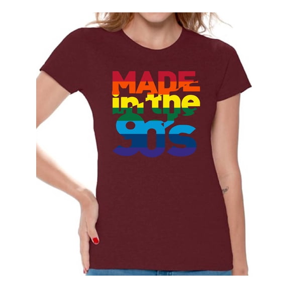 Awkward Styles Made in the 90s Women Shirt 90s Costume Rainbow 90s T shirt 90s T Shirt Rainbow Shirt 90s Birthday Shirt 90s Outfit Gay Pride Shirt 90s Rock T Shirt 90s Clothes for Women