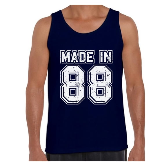Awkward Styles Made In 88 Tank Top 30th Birthday Party Outfit for Men Born in 1988 Funny Birthday Tanks for Men 30th Birthday Muscle Shirt Funny Thirty Shirts Mens 30th Tshirt BDay Party for Men