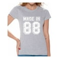 thumbnail image 1 of Awkward Styles Made In 88 Tshirt 30th Birthday Party Outfit for Women Born in 1988 Funny Birthday Shirts for Women 30th Birthday Shirt Funny Thirty Shirts Womens 30th Tshirt B-Day Party 88 T-Shirt, 1 of 4