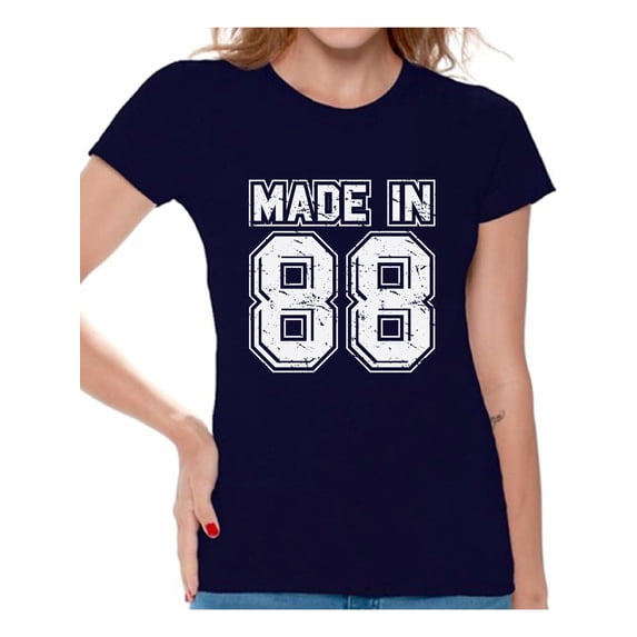 Awkward Styles Made In 88 Tshirt 30th Birthday Party Outfit for Women Born in 1988 Funny Birthday Shirts for Women 30th Birthday Shirt Funny Thirty Shirts Womens 30th Tshirt B-Day Party 88 T-Shirt