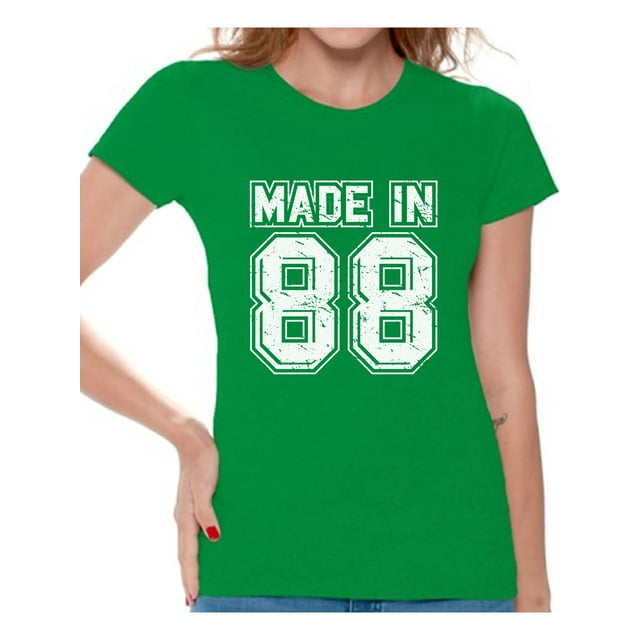Awkward Styles Made In 88 Tshirt 30th Birthday Party Outfit for Women Born in 1988 Funny Birthday Shirts for Women 30th Birthday Shirt Funny Thirty Shirts Womens 30th Tshirt B-Day Party 88 T-Shirt