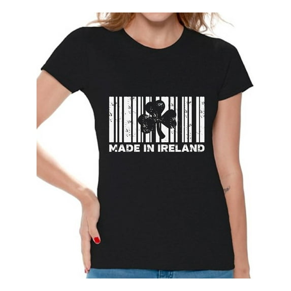 Awkward Styles Made in Ireland Shirt Womens St. Patricks Day Shirt Irish Pride Gifts for Her St Paddy's Day Irish Clover Tops Vintage Irish Womens Shirts St Patricks Day Shamrock Shirts for Women