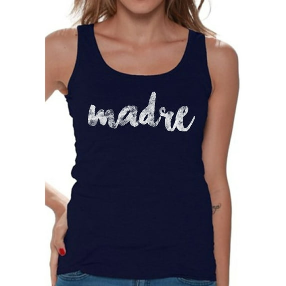 Awkward Styles Madre Mexican Tank Top for Women Funny Madre Tank Top for Ladies Mexican Clothing Mexico Lovers Clothes Collection Madre Shirts for Women Gifts from Mexico Original Mexican Style