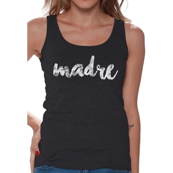 Awkward Styles Madre Mexican Tank Top for Women Funny Madre Tank Top for Ladies Mexican Clothing Mexico Lovers Clothes Collection Madre Shirts for Women Gifts from Mexico Original Mexican Style