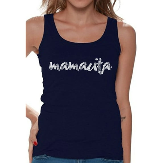 Awkward Styles Mamacita Tank Top for Women Funny Mamacita Tank Top for Ladies Mexican Clothing Mexico Lovers Clothes Collection Mamacita Shirts for Women Gifts from Mexico Original Mexican Style