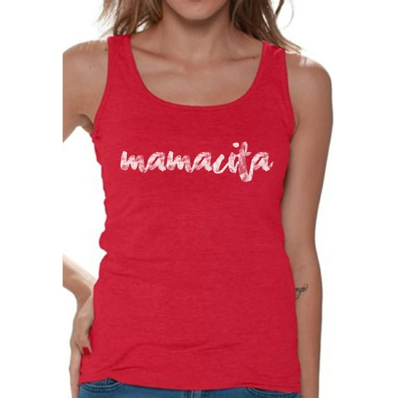 Awkward Styles Mamacita Tank Top for Women Funny Mamacita Tank Top for Ladies Mexican Clothing Mexico Lovers Clothes Collection Mamacita Shirts for Women Gifts from Mexico Original Mexican Style
