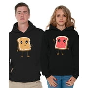 Awkward Styles Matching Hoodies for Couples Valentine's Day Gifts Peanut Butter and Jelly Hooded Sweater for Couples 2019 Valentine's Day Gifts from Girlfriend Gifts for Boyfriend Couples Hoodies