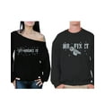 thumbnail image 1 of Awkward Styles Matching Husband Wife Couple Sweatshirts Mrs Broke It Off the Shoulder Sweatshirt Mr Fix It Sweater Mr and Mrs Funny Couple Sweaters Valentine's Day Gifts for Couples Anniversary Gifts, 1 of 5