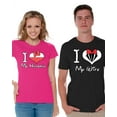 thumbnail image 1 of Awkward Styles Matching Husband Wife Shirts Couples Shirts I Love My Husband I Love My Wife T-shirts for Couple Best Husband Best Wife Matching Couple Shirts Valentines Day Anniversary Gift for Couple, 1 of 5