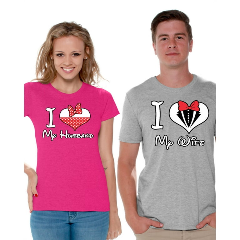 hubby wife t shirts