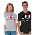 thumbnail image 1 of Awkward Styles Matching Husband Wife Shirts Couples Shirts I Love My Husband I Love My Wife T-shirts for Couple Best Husband Best Wife Matching Couple Shirts Valentines Day Anniversary Gift for Couple, 1 of 5