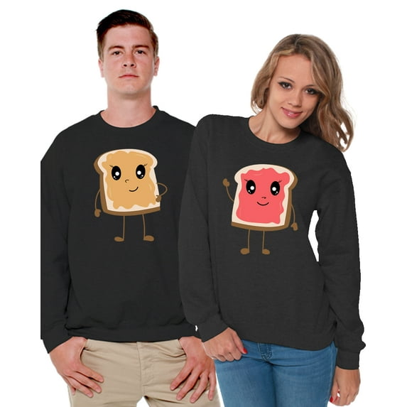 Awkward Styles Matching Sweatshirts for Couples Valentine's Day Gifts Peanut Butter and Jelly Sweater for Couples 2019 Valentine's Day Gifts from Girlfriend Gifts for Boyfriend Couples Sweatshirts