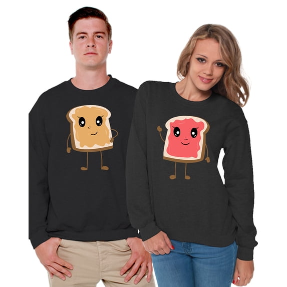 Awkward Styles Matching Sweatshirts for Couples Valentine's Day Gifts Peanut Butter and Jelly Sweater for Couples 2019 Valentine's Day Gifts from Girlfriend Gifts for Boyfriend Couples Sweatshirts