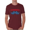 thumbnail image 1 of Awkward Styles Men's America Patriotic Mustache Graphic T-shirt Tops USA Independence Day 4th of July, 1 of 4