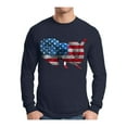 thumbnail image 1 of Awkward Styles Men's American Flag Cute Elephant Graphic Long Sleeve T-shirt Tops 4th Of July Party USA Flag, 1 of 4