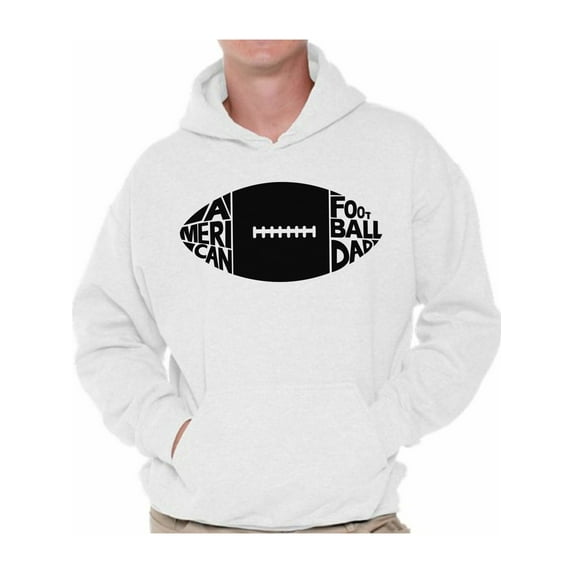 Awkward Styles Men's American Football Dad Graphic Hoodie Tops Black Rugby Football Gift Father's Day