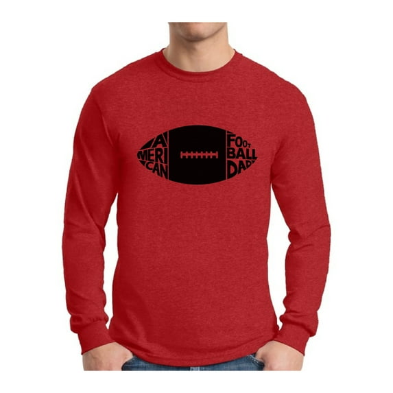 Awkward Styles Men's American Football Dad Graphic Long Sleeve T-shirt Tops Black Rugby Football Gift Father's Day