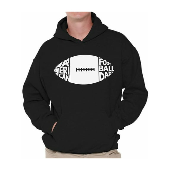 Awkward Styles Men's American Football Dad Sport Graphic Hoodie Tops White Father's Day Gift Idea