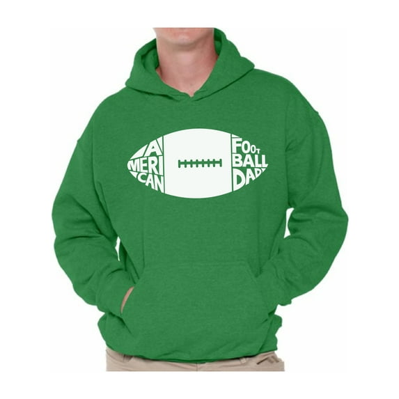 Awkward Styles Men's American Football Dad Sport Graphic Hoodie Tops White Father's Day Gift Idea