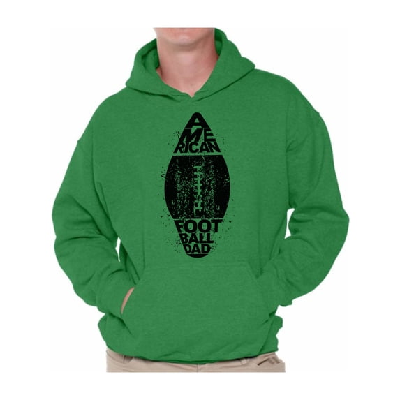 Awkward Styles Men's American Football Dad Sport Lover`s Graphic Hoodie Tops Black Father's Day