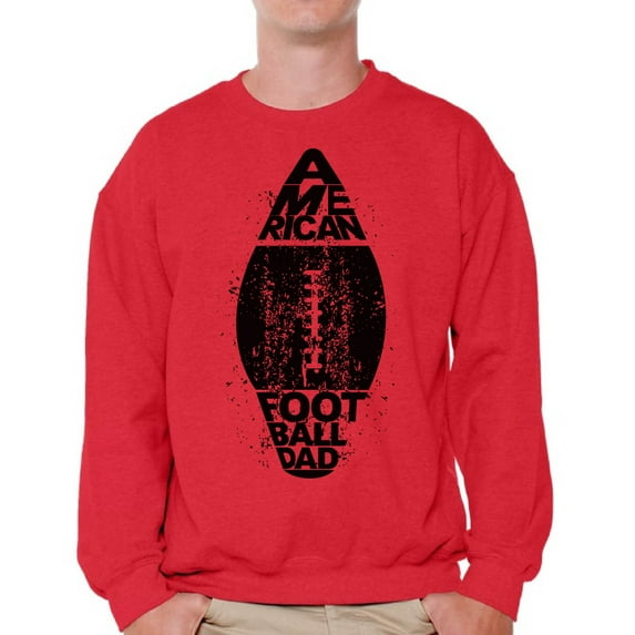 Awkward Styles Men's American Football Dad Sport Lover`s Graphic Sweatshirt Tops Black Father's Day