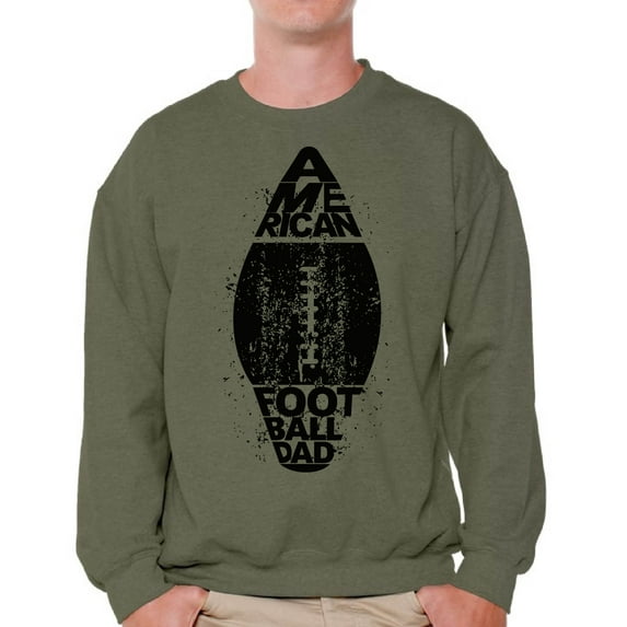Awkward Styles Men's American Football Dad Sport Lover`s Graphic Sweatshirt Tops Black Father's Day