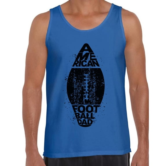 Awkward Styles Men's American Football Dad Sport Lover`s Graphic Tank Tops Black Father's Day