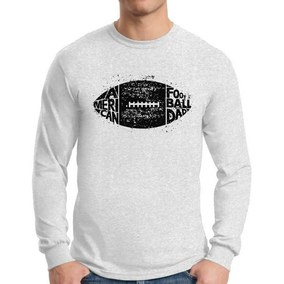 Awkward Styles Men's American Football Dad Sport Vintage Graphic Long Sleeve T-shirt Tops Black Father's Day Gift