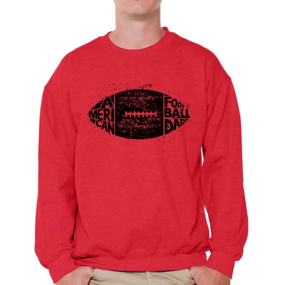 Awkward Styles Men's American Football Dad Sport Vintage Graphic Sweatshirt Tops Black Father's Day Gift