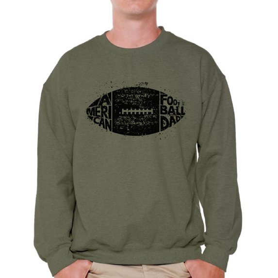 Awkward Styles Men's American Football Dad Sport Vintage Graphic Sweatshirt Tops Black Father's Day Gift