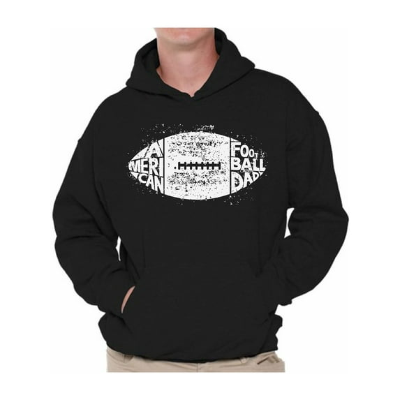 Awkward Styles Men's American Football Dad Vintage Graphic Hoodie Tops White Sporty Father's Day Gift
