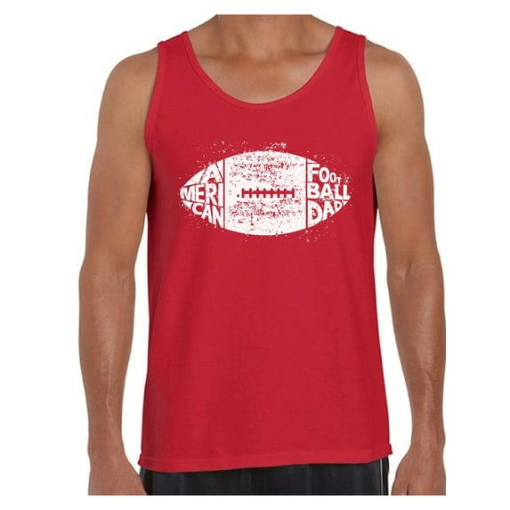 Awkward Styles Men's American Football Dad Vintage Graphic Tank Tops White Sporty Father's Day Gift