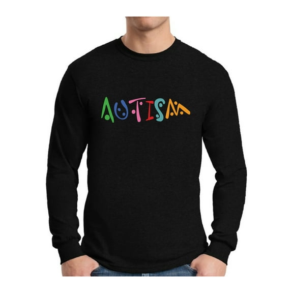 Awkward Styles Men's Autism Autistic Support Graphic Long Sleeve T-shirt Tops for Autism Awareness