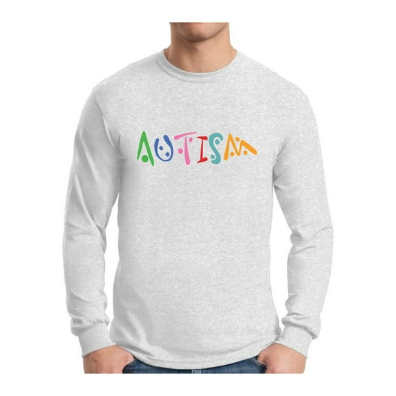 Awkward Styles Men's Autism Autistic Support Graphic Long Sleeve T-shirt Tops for Autism Awareness