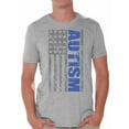 thumbnail image 1 of Awkward Styles Men's Autism Awareness American Flag Graphic T-shirt Tops, 1 of 4