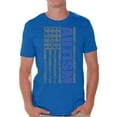 thumbnail image 1 of Awkward Styles Men's Autism Awareness American Flag Graphic T-shirt Tops, 1 of 4