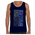 thumbnail image 1 of Awkward Styles Men's Autism Awareness American Flag Graphic Tank Tops, 1 of 4
