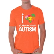 Awkward Styles Mens Autism Awareness Shirt I Love Someone with Autism T-Shirts Men Autism Awareness Shirts Mens Autism T Shirt Autism Awareness Gifts for Him Autistic Pride Gifts
