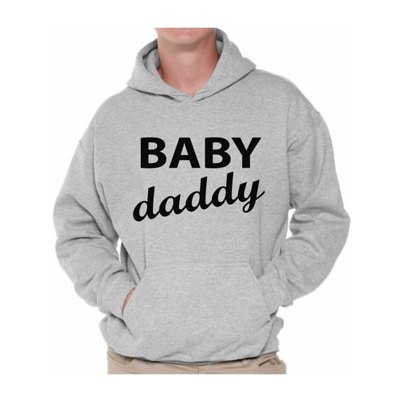Awkward Styles Men's Baby Daddy Cool Graphic Hoodie Tops Father To Be New Dad Father's Day Gift