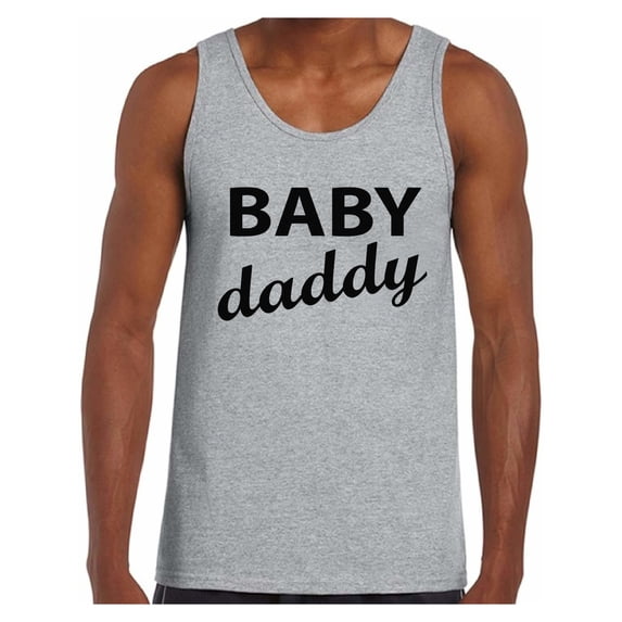 Awkward Styles Men's Baby Daddy Cool Graphic Tank Tops Father To Be New Dad Father's Day Gift