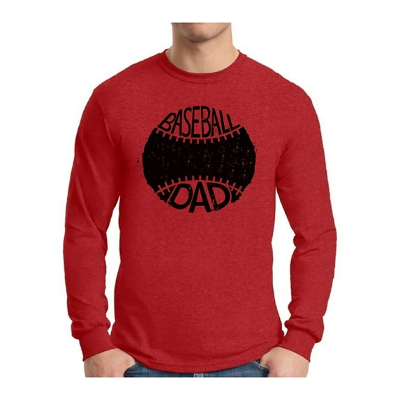 Awkward Styles Men's Baseball Dad Sport Lover`s Graphic Long Sleeve T-shirt Tops Black Father's Day Gift Idea
