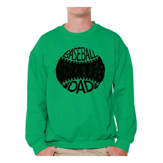 Awkward Styles Men's Baseball Dad Sport Lover`s Graphic Sweatshirt Tops Black Father's Day Gift Idea